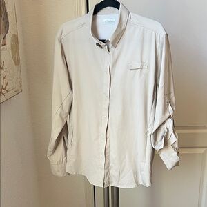 Columbia Beige Mesh Outdoor Shirt